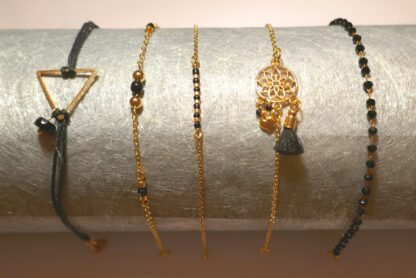 Boho - Three black bracelets - Image 5