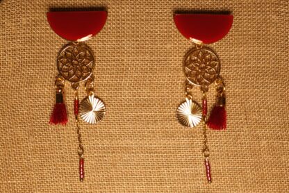 Ethnic - Granet earrings