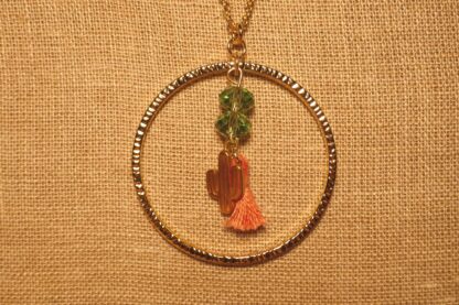 Opuntia cactus - Swarovski necklace