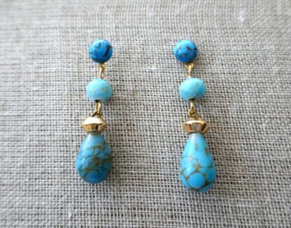 Boho - Turquoise gemstone earrings