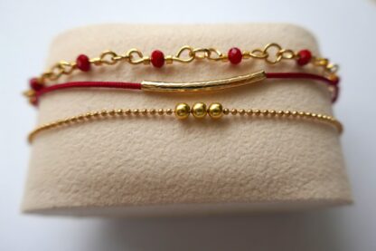 Boho - Three red bracelets