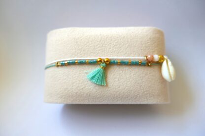 Beyond the sea - Double rows asymmetric bracelet