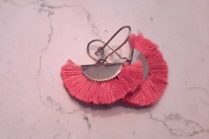 Boho - Greek style coral earrings