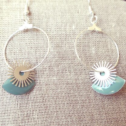 Fifty Shades of Earrings - Light blue sun earrings