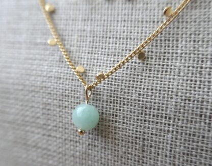 Chic for fall - Double rows necklace with Jade - Image 2