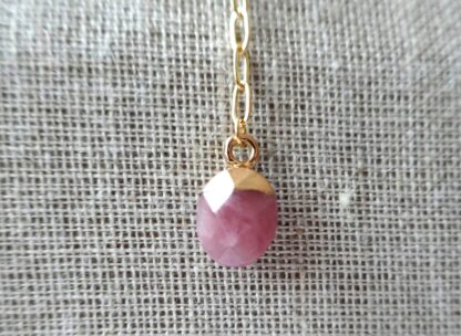 Silent night - Pink quartz necklace - Image 3