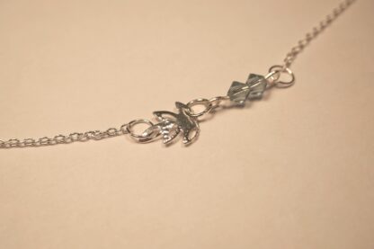 Silent night - Silvery necklace with Amazonite and Swarovski - Image 3