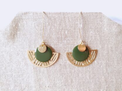 Fifty shades of Earrings - Dark green jungle